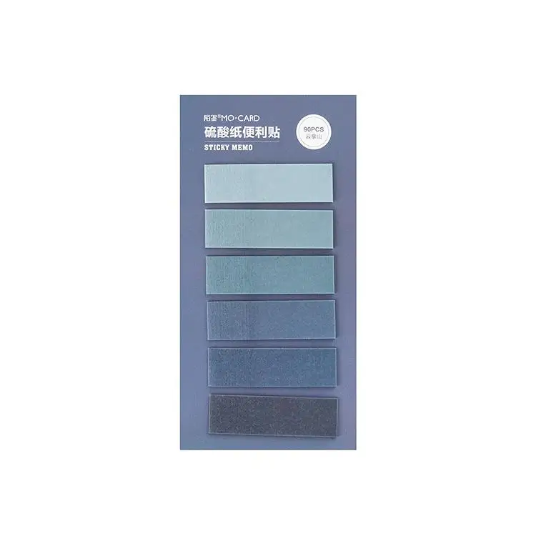 90sheets Creative Gradient Color Memo Pads N Times Sticky Notes Index Paper Divider Stickers Self-adhesive Sticky Paper Bookmark - Цвет: E