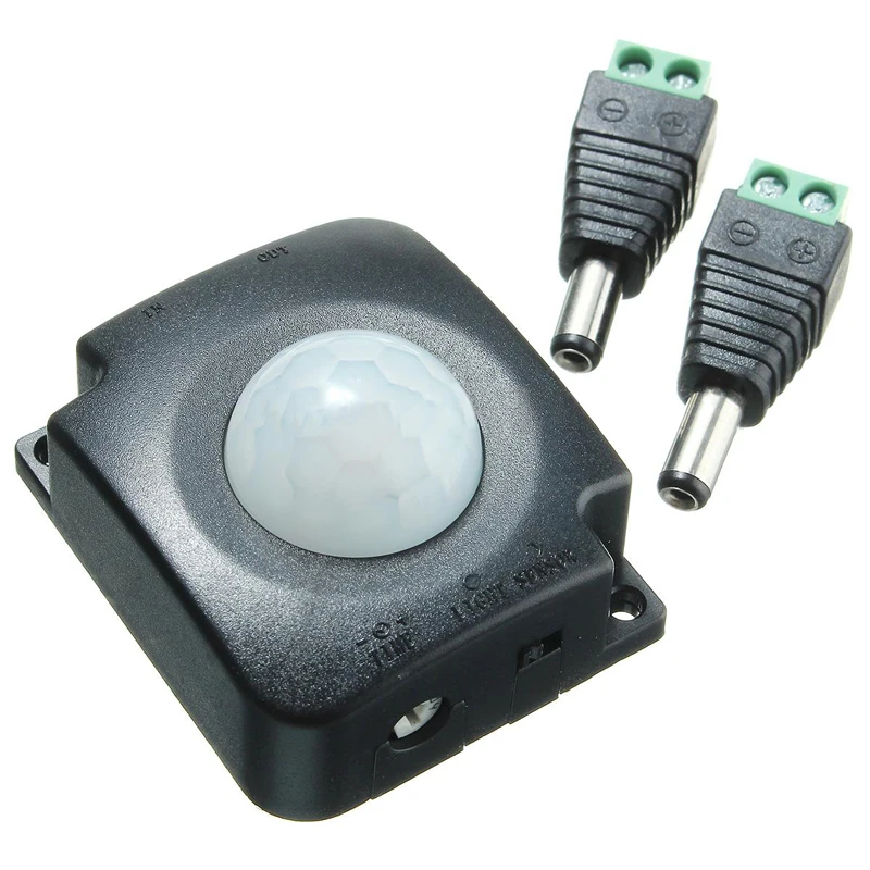 1pcs Automatic Infrared PIR Motion Sensor Switch Adjustable Light Lamp For LED Strip DC 12V 24V 10A Mayitr| |