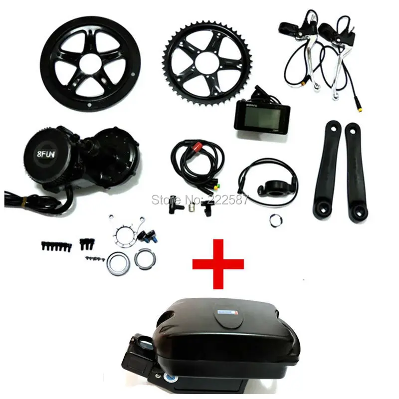 48v 500w 8fun/bafang motor+48v 15ah for LG Samsung battery C961 LCD BBS-02 New design the controller crank Motor ebike kits | Спорт и