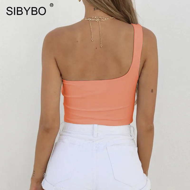 Sibybo, короткие сексуальные женские топы с открытыми плечами, открытая спина, без бретелек, тонкий летний топ, женские укороченные повседневные топы для женщин