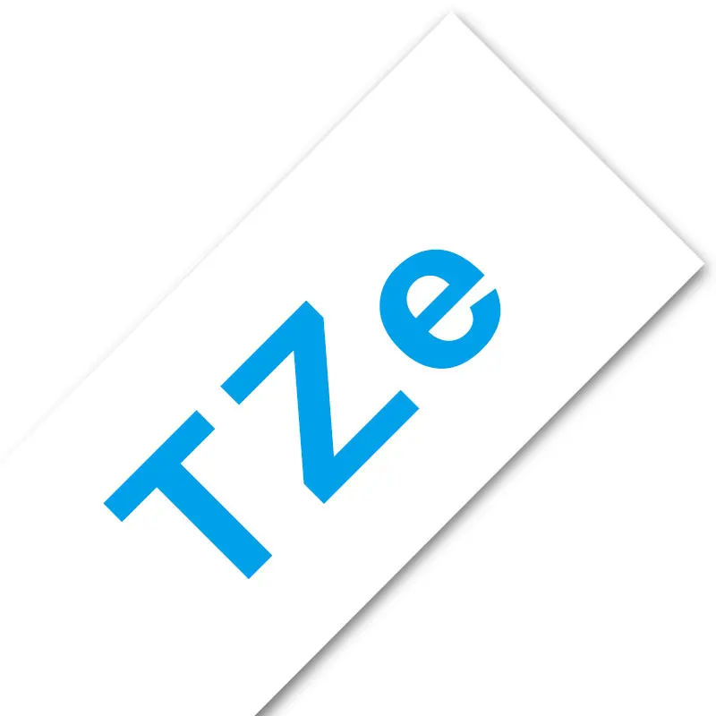 blue on white TZe231 стандартная ламинированная пленка 12 мм x 8 м Совместимость для Brother P-touch TZe ленты черный на белом принтере ленты TZe-231 производитель этикеток - Цвет: blue on white