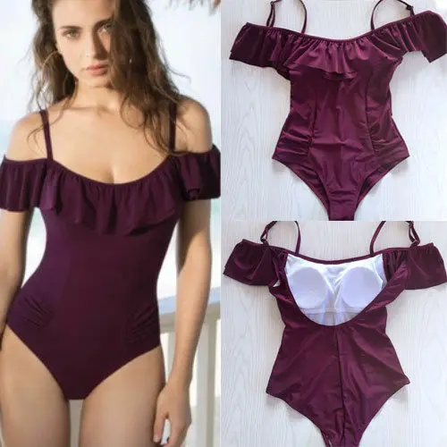 Сексуальный женский цельный кружевной купальник Монокини пуш-ап бикини с