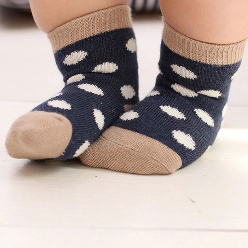 Новинка 5 пар/упак. Детские хлопковые носки для мальчиков и девочек теплые модные