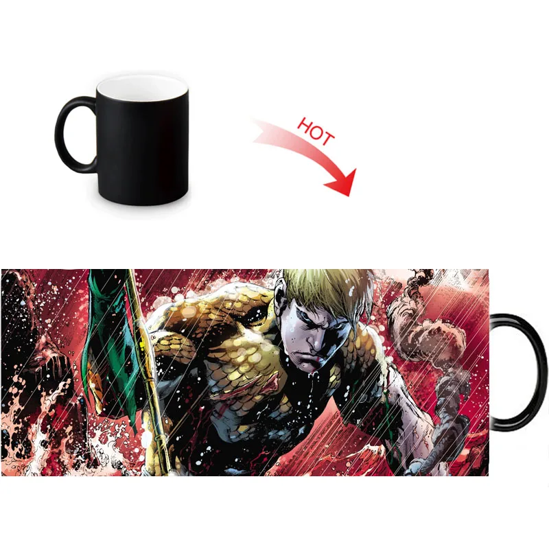 fun Aquaman pattern mugs magic color changing coffee mug customized tea milk cup gift idea 350ml | Дом и сад