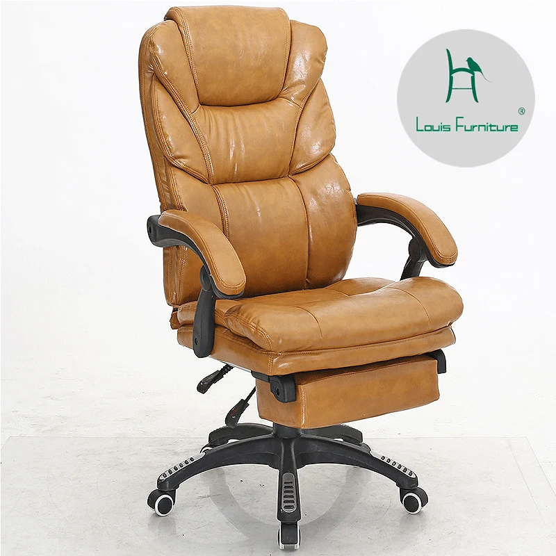 

Louis fashion Office Chairs Household reclining leather, lifting swivel, makeup beauty, embroidered mask