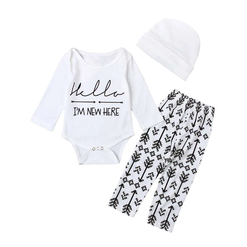 3 шт./компл. весенне-осенние хлопковые комплекты одежды для маленьких мальчиков и