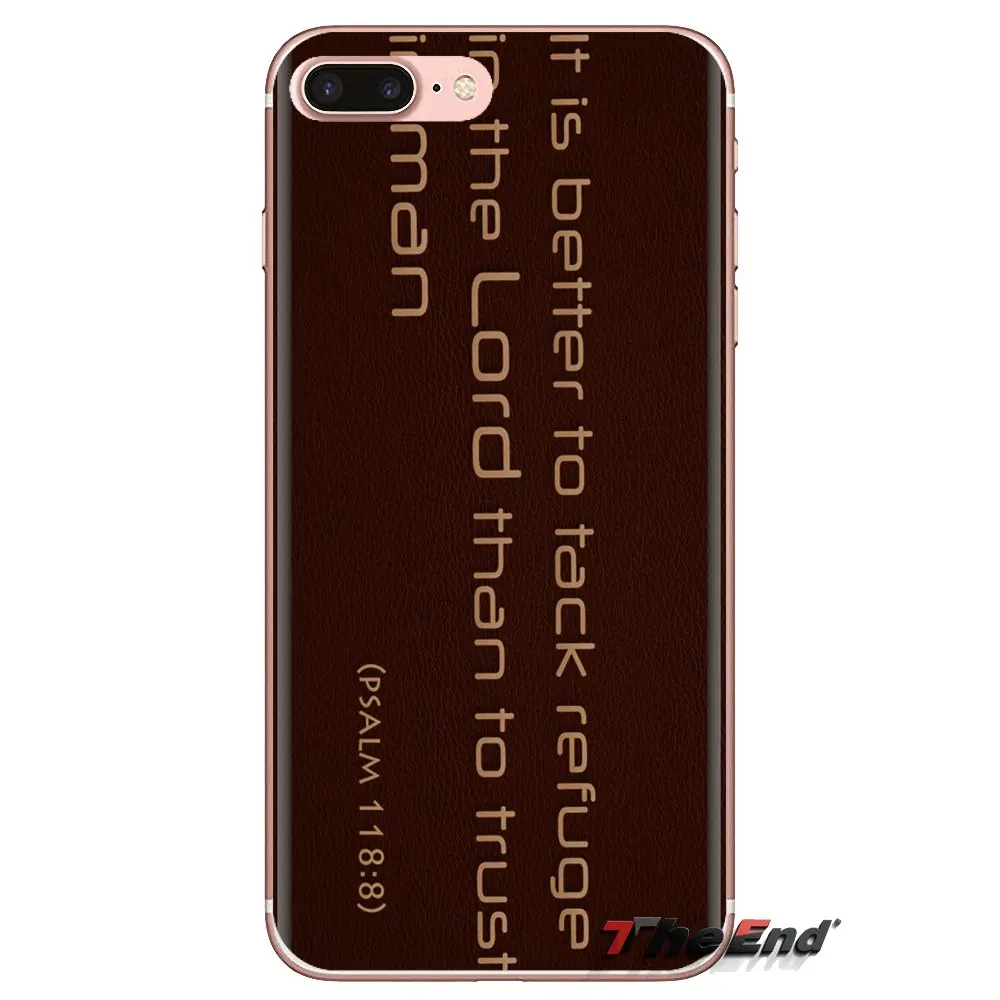 Silicone Phone Skin Case For Samsung Galaxy A3 A5 A7 A9 A8 Star A6 Plus 2018 2015 2016 2017 Psalms is a book of The Bible Quotes |