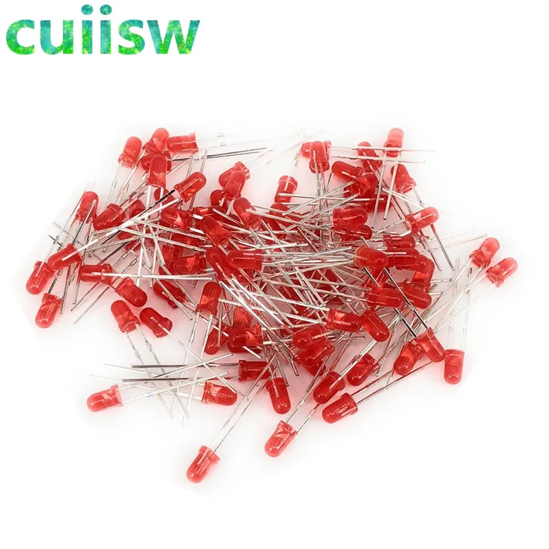 Светодиодный красный светильник 100 шт. 3 мм | Электронные компоненты и