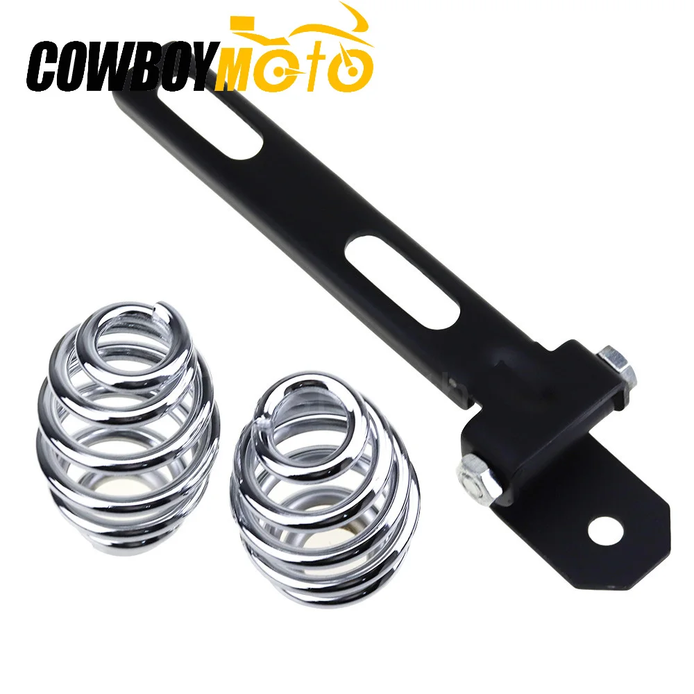 

Motorcycle Solo Seat Baseplate 3" Spring Mounting Bracket Universal For Harley Sportster XL 883 1200 For Honda Yamaha Suzuki