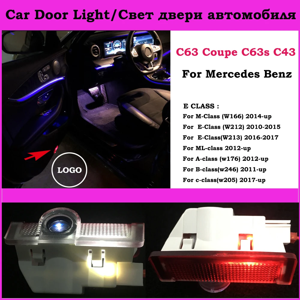 2xcar двери лампа освещения салона автомобиля свет для AMG Mercedes Benz 4matic Кабриолет C63