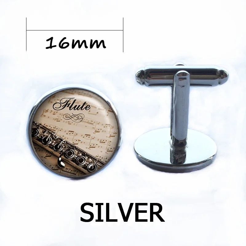 cufflink 16mm Ожерелье с флейтой, кулон с флейтой, Музыкальная подвеска с флейтой, музыкальное ожерелье, ювелирное изделие, подарок для мужчин HZ1 - Окраска металла: cufflink 16mm