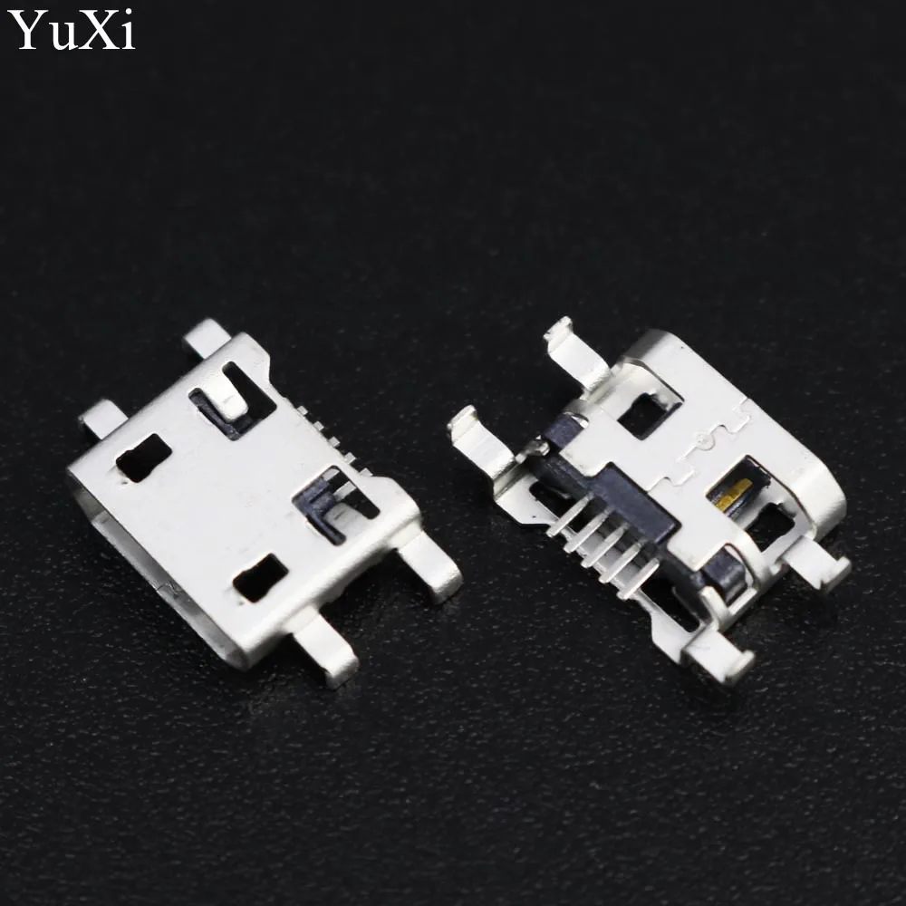 

YuXi 100pcs micro 5p usb connector female socket for huawei C8500 C8600 C8813 U8818 U8150 T8300 usb port