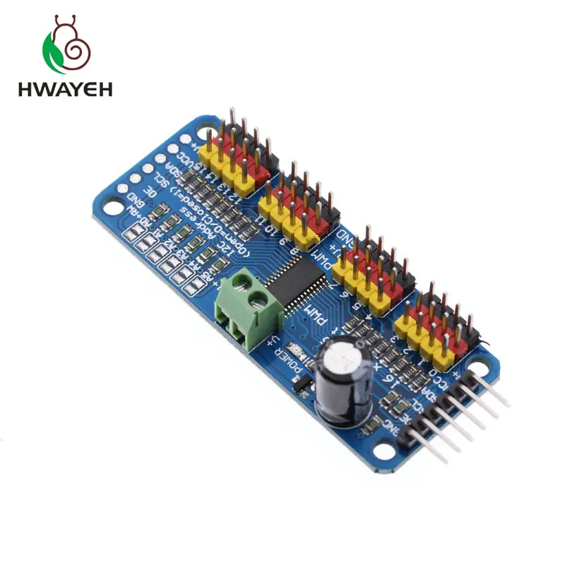 16-канальный 12-битный модуль PWM/Servo Driver-I2C интерфейса PCA9685 или защитный Raspberry pi |