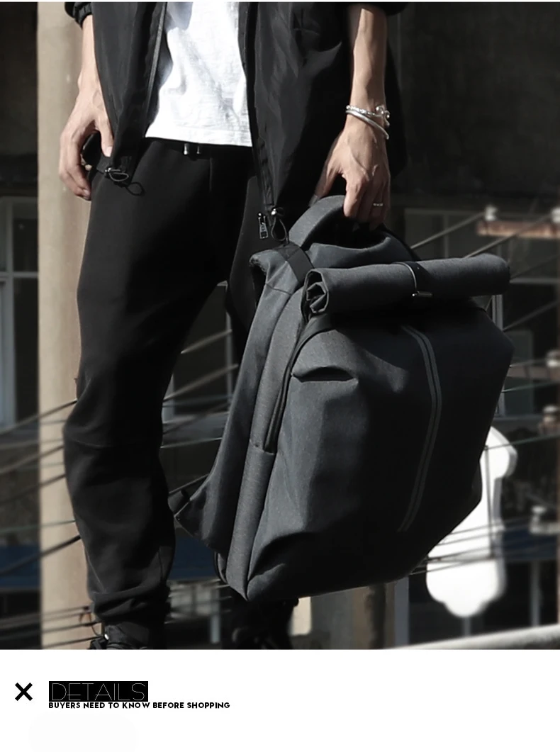 FYUZE Fashion Men Backpack for Laptop 15.6 inch Waterproof Travel Backpack Large Capacity College Student School Backpack