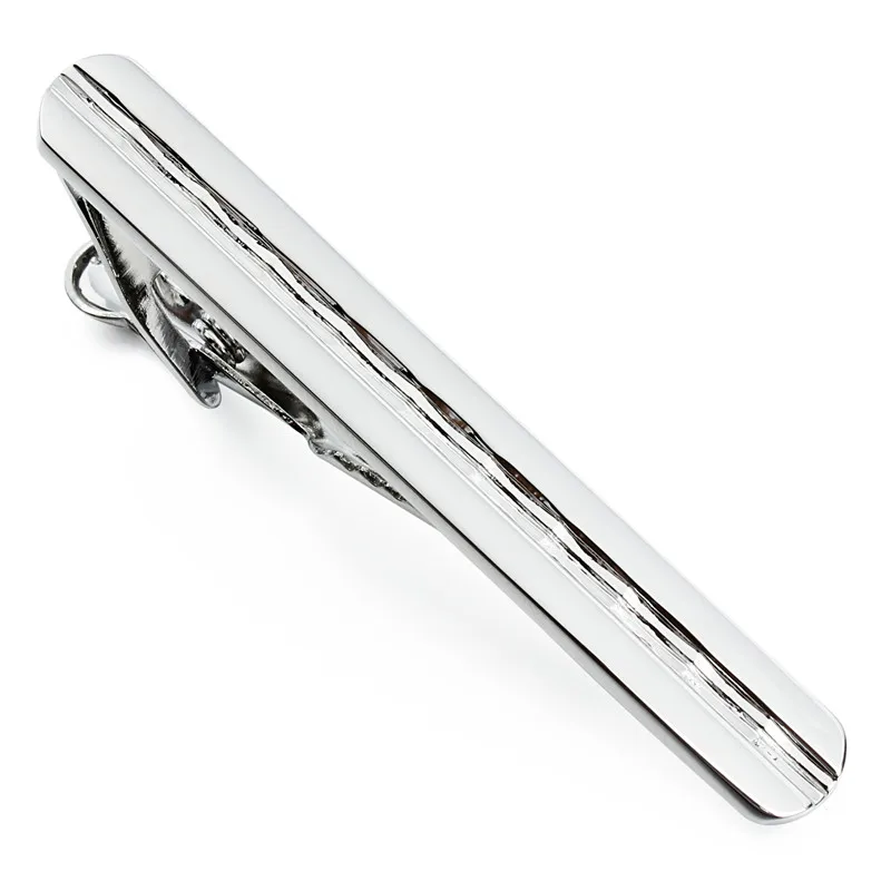 

HAWSON Imitation Rhodium With Special LinePattern Tie Clip for men and Tie Bar for men Business Meeting with Gift Box