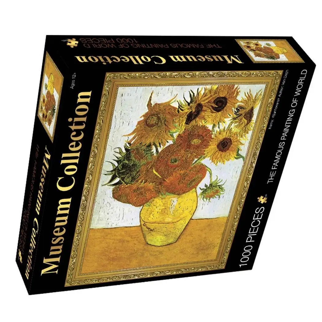 sunflower Горячая DIY головоломки 1000 штук головоломки для взрослых образовательные головоломки для малышей игрушки для украшения стен дома живопись - Цвет: sunflower