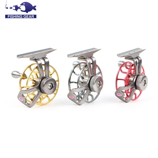 Новый Золотой/Серебряный/Красный Мини Зима Ice Fly Рыболовная Катушка Алюминия С