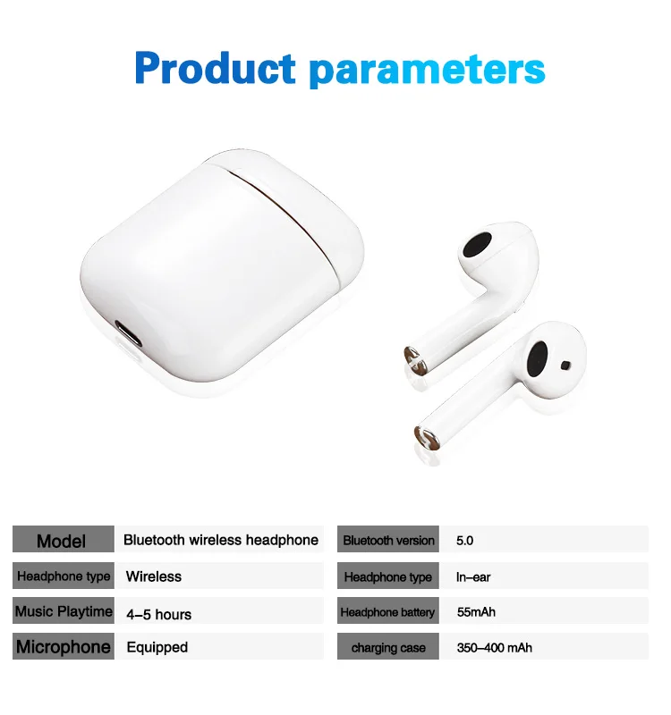 I9 45 ° TWS Bluetooth наушники беспроводные стерео с зарядным боксом спортивные |