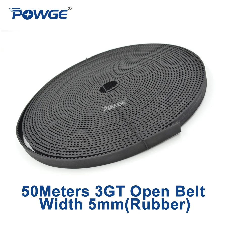 Ремень синхронный POWGE с открытым концом 50 метров Arc 3GT ширина 5 мм резина GT3