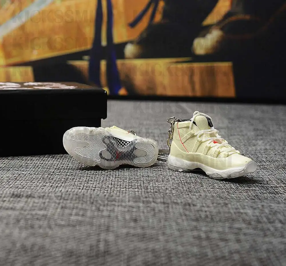 Дропшиппинг AJ 1" Платиновый оттенок" брелок для кроссовок 1/6 масштаб 3D мини-кроссовки JORDAN Брелок Кукла аксессуар