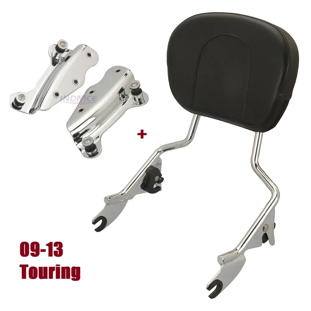 Sissybar спинки W/ Pad 4 точки док комплект для harley Touring Road King FLHR Street Glide CVO Electra 2009 2013 с