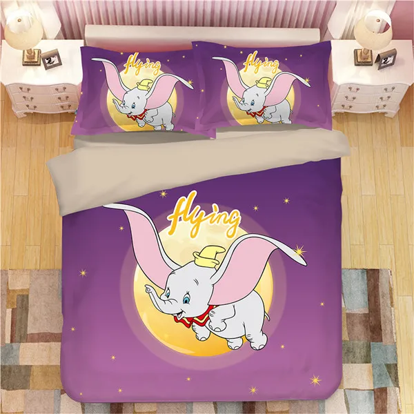 style8 НОВЫЕ комплекты постельного белья из мультфильма Dumbo для мальчиков и девочек, односпальная средняя двуспальная большая двуспальная детская пододеяльник, Набор наволочек, Луна, одеяло, покрывало - Цвет: style8
