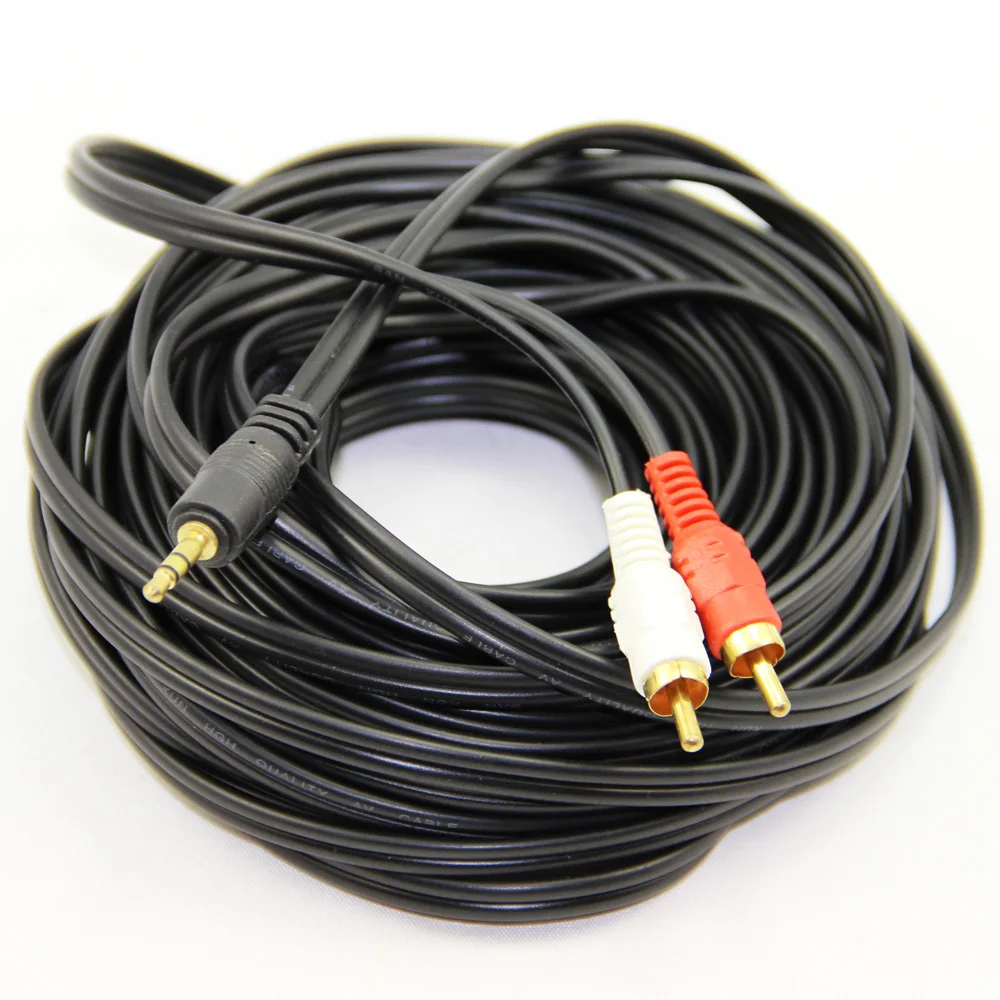 3 5 мм к RCA красный и белый интерфейс аудио кабель av двойному lotus 15 м|for cable|av to rcaaudio male