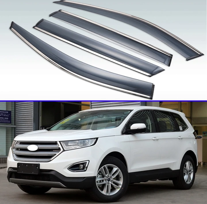 Для Ford Edge 2015 2016 2017 2018 Пластик внешний козырек Vent Оттенки окна Защита от солнца