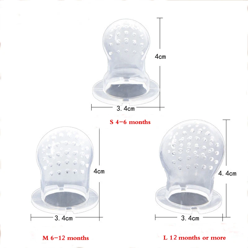 SiliconeBaby фрукты овощи соска еда жевательная Nibbler NippleTeether 1 шт. младенец s m l Сетчатое ситечко для мяса пюре nippler - Цвет: Strainer Net--SML