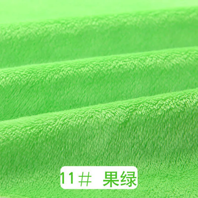 11 green Короткие Плюшевые ткани украшения Тильда Ткань счетчик наволочка обивка задний материал DIY фланель Ткань 1 ярд - Цвет: 11 green