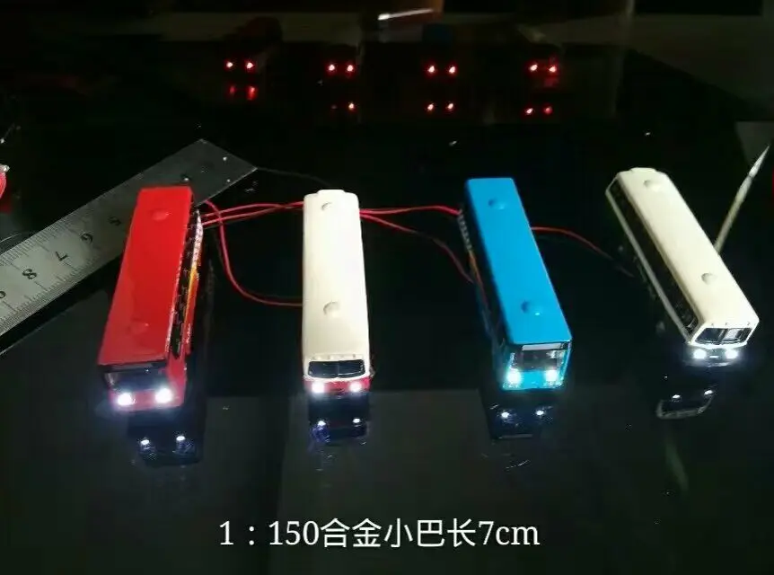 Светильник легкого автомобиля 1/100, 6 шт., архитектурная модель легкого автомобиля, масштабная модель автомобиля