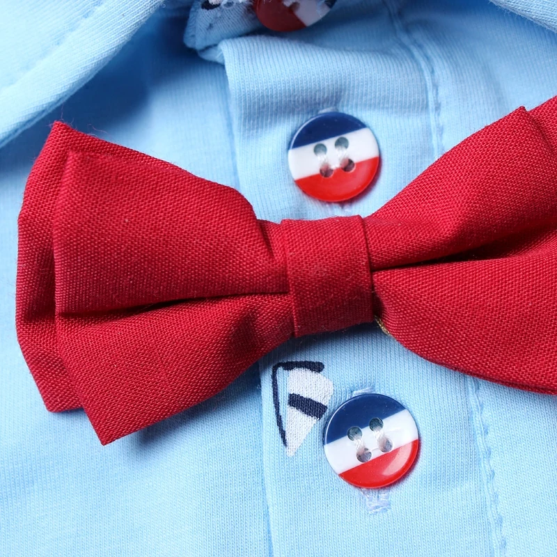 2017 г. Рубашка поло для мальчиков с галстуком бабочкой одежда маленьких хлопковая