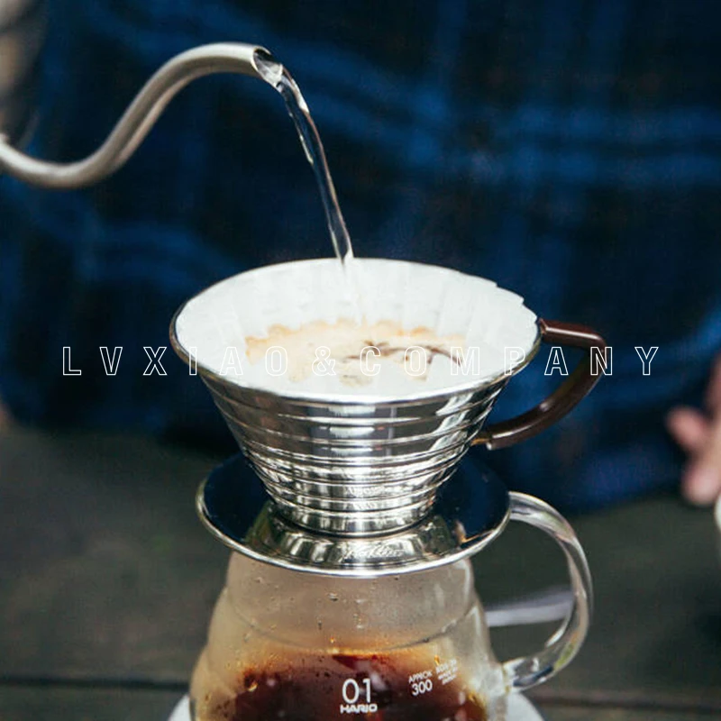 

Капельница для кофе Kalita, фильтры для ручной кофе из нержавеющей стали с тремя отверстиями, Размер чашек 1-2/2-4, серебристый