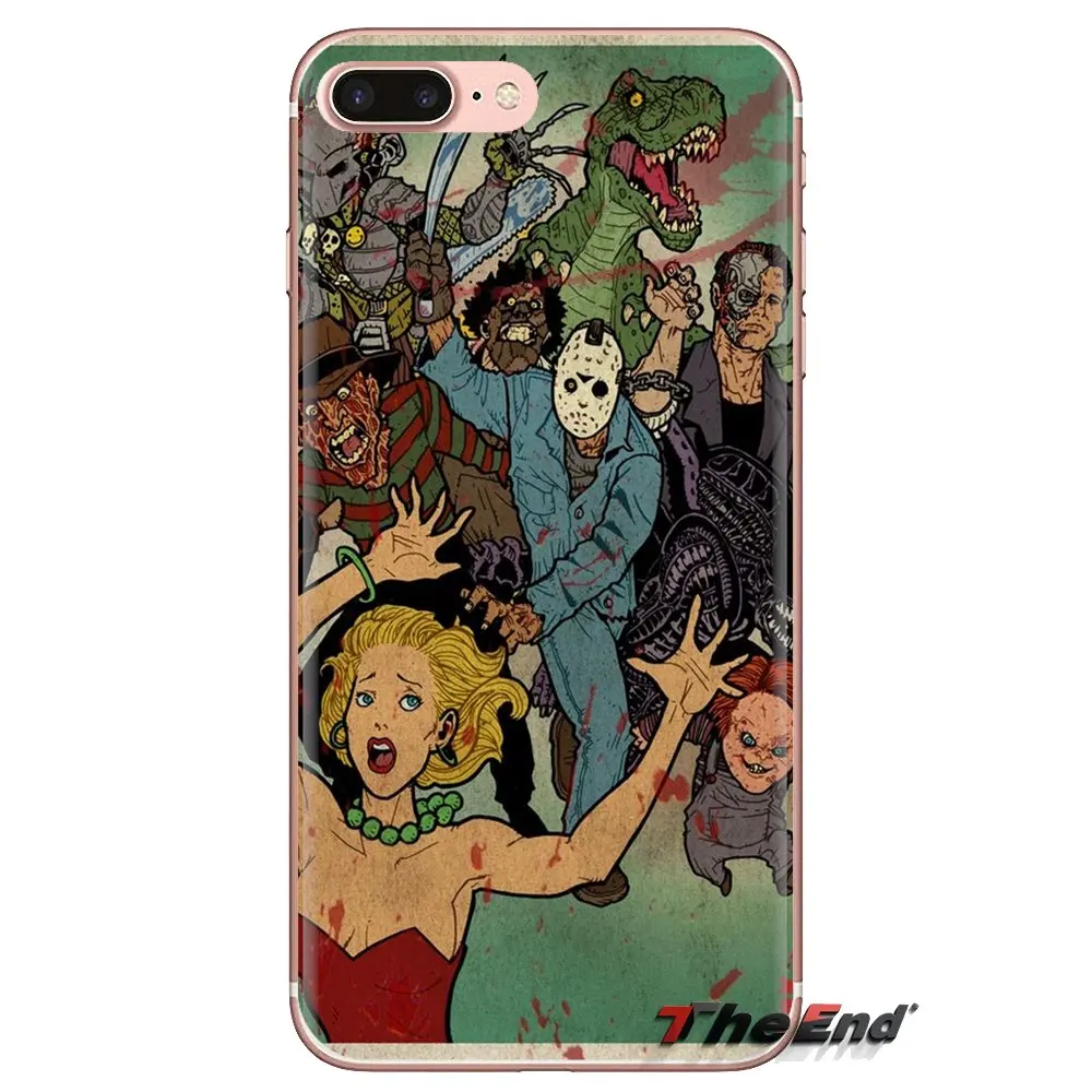Soft Transparent Cases Covers For iPod Touch Apple iPhone 4 4S 5 5S SE 5C 6 6S 7 8 X XR XS Plus MAX freddy krueger |