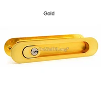 Brand New 2PCS Sliding Door Lock European Mortise Door Hook Lock Set Brass Cylinder Push/Pull Door Lock with Key / No Key