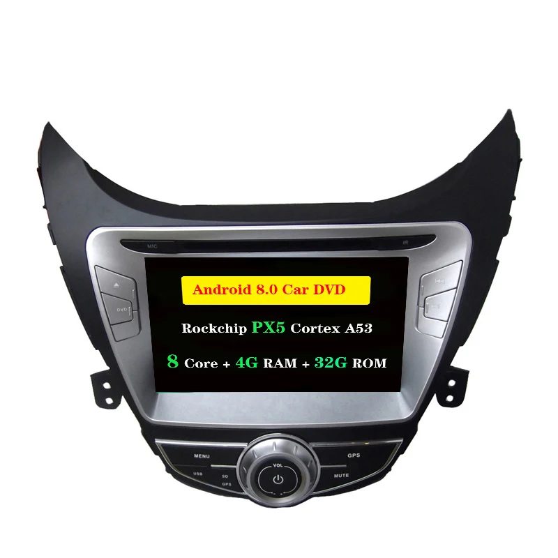 Ectwodvd 4G ram 32G rom Восьмиядерный Android 8 0 автомобильный DVD для hyundai Elantra/Avante/I35 2011 2012 2013