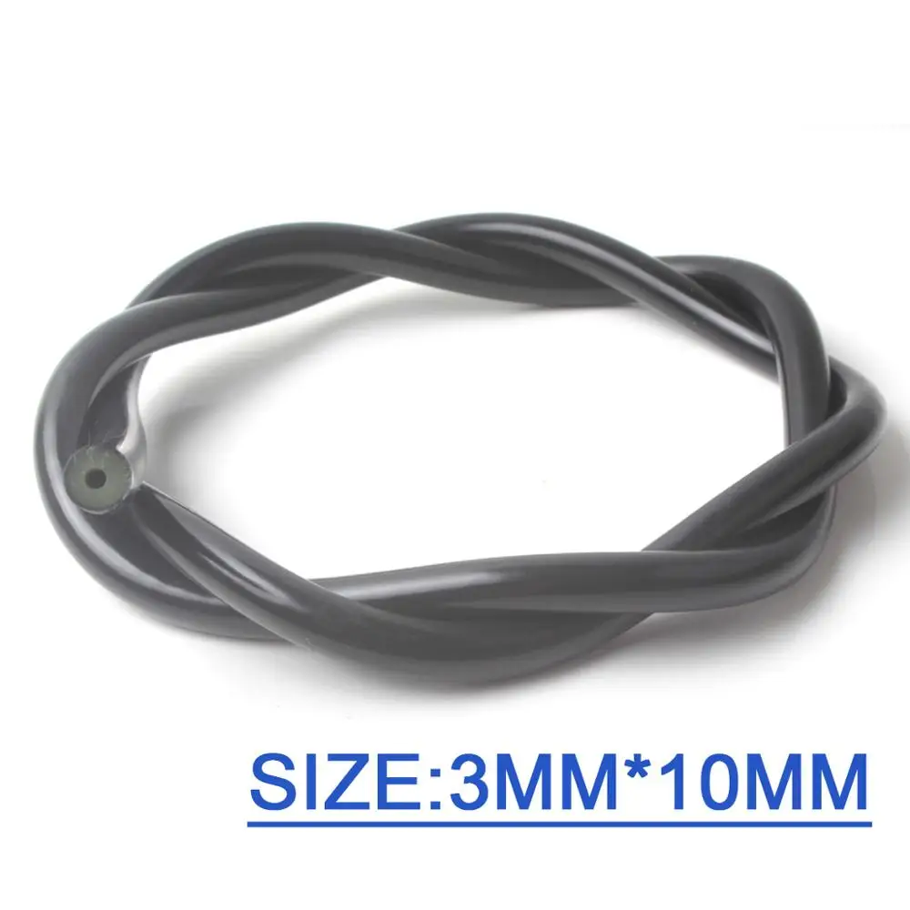 Black color Jeely 100 см 10 мм-20 мм УФ-защита латексная резиновая трубка для подводной охоты - Цвет: Black color