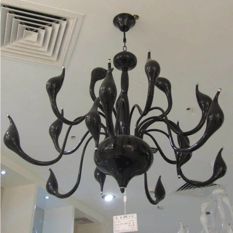 Современные 24 светодиодных люстр лебедя потолочные люстры для спальни гостиной