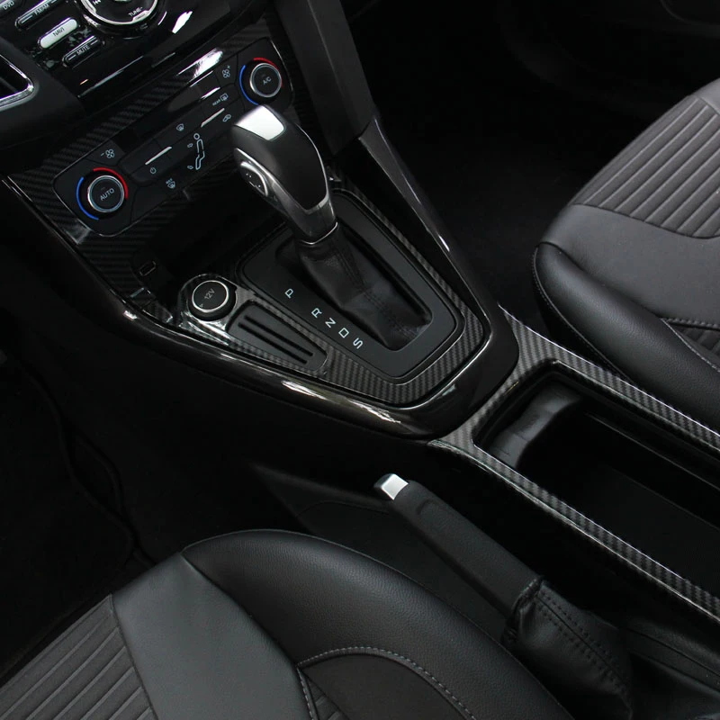 

DWCX Carbon Fiber Color A/C Controls Box Inner Gear Shift Panel Decorative Frame Cover Trim Fit For Ford Focus MK3 Accessories