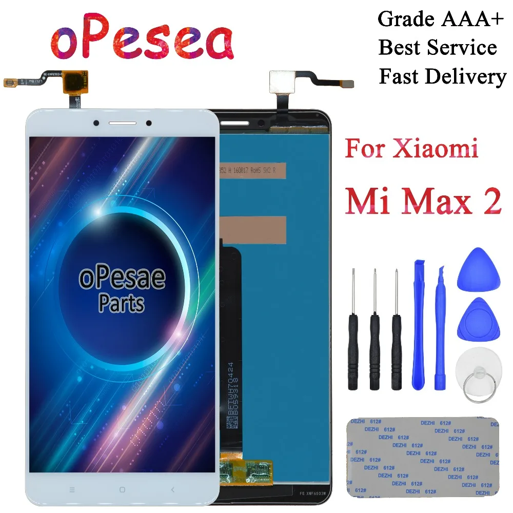 OPesea 6,44 ''для Xiaomi Mi Max 2 ЖК-дисплей панель сенсорный экран дигитайзер стекло сенсор в сборе с рамкой для Xiaomi Mi Max 2