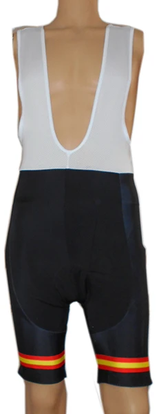 only bib short Популярная команда Испания Спорт ciclismo Джерси Майо для велоспорта сетка жаккардовый материал cullot Одежда гонщика 9D гелевая накладка задние карманы - Цвет: only bib short