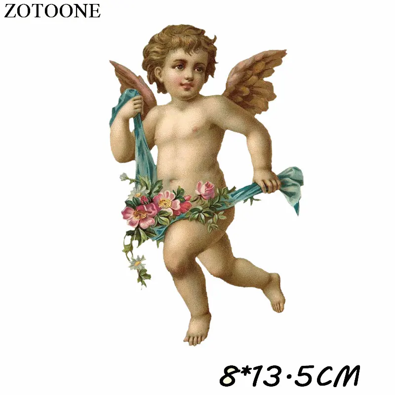 ZOTOONE Железный стикер Ангел нашивки для платья Теплопередача стикер s A-уровень моющийся Утюг-на одежду нашивки аппликации пальто - Цвет: ZT0051