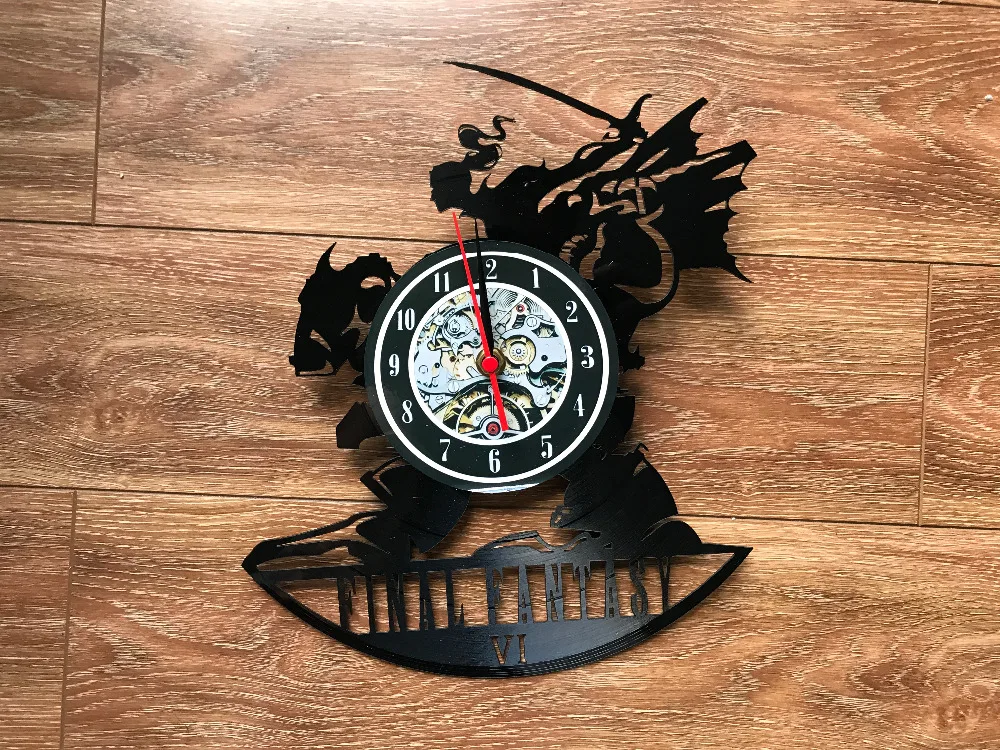 Final Fantasy VI тема виниловые часы подарок для украшения спальни | Дом и сад