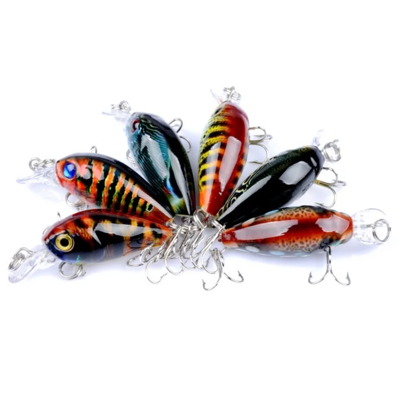 

1pc 4.5cm 4g Fishing Lure Crank Bait Diving Depth 0.1-0.3m Lake River Fishing Wobblers Carp Hard Fishing Baits