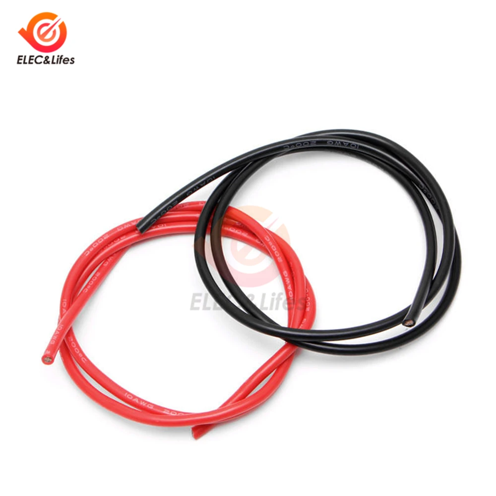 2M 10/12/14/16 Gauge AWG Electrical Wire Soft Silicone cable Temperature Resistance Flexible Copper Stranded wire cable For RC