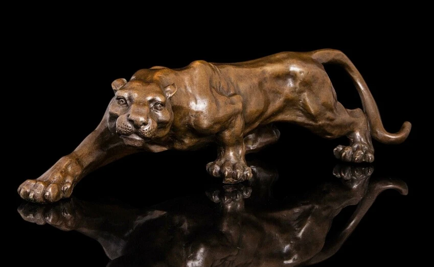 Китайская Бронзовая медная абстрактная Художественная Скульптура счастливый