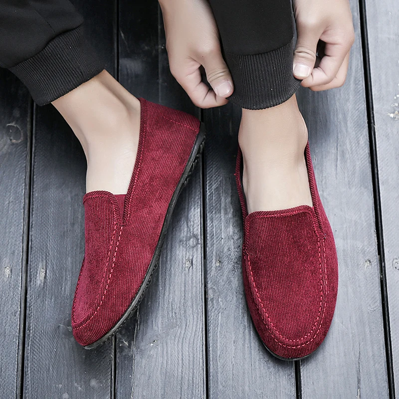 2019 Spring and autumn men's canvas shoes social fashion guy beanbeanshoes a lazy man's Beijing cloth | Обувь