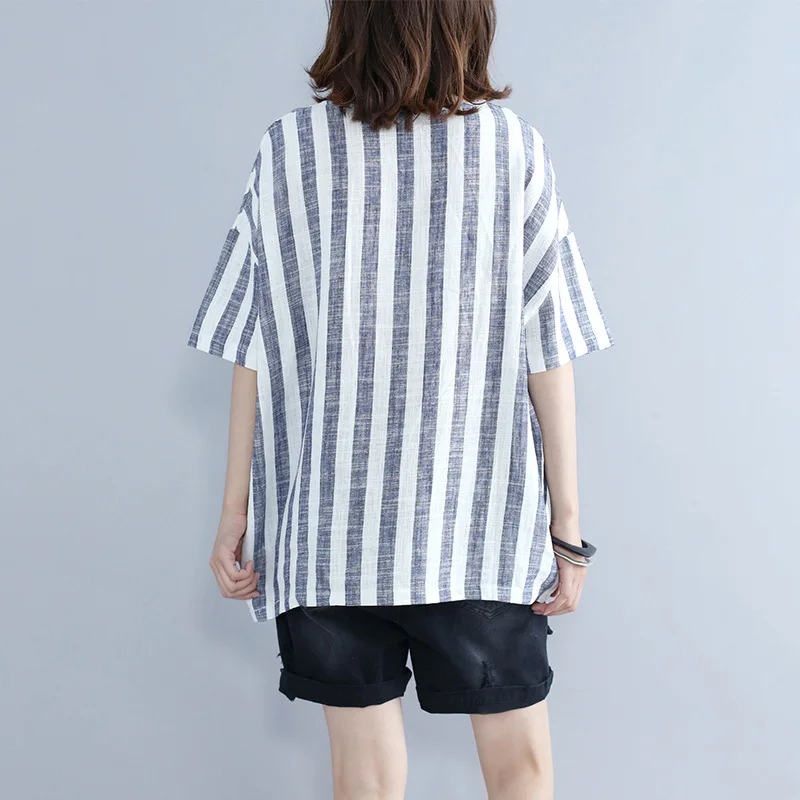 2018 Top Female Summer Style Casual O Neck Striped Printing Short Sleeve T shirt Women Tees Harajuku | Женская одежда