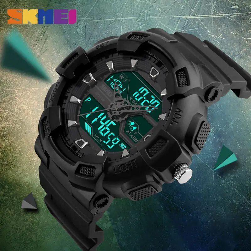 SKMEI известный бренд мужские часы уличные спортивные кварцевые модные