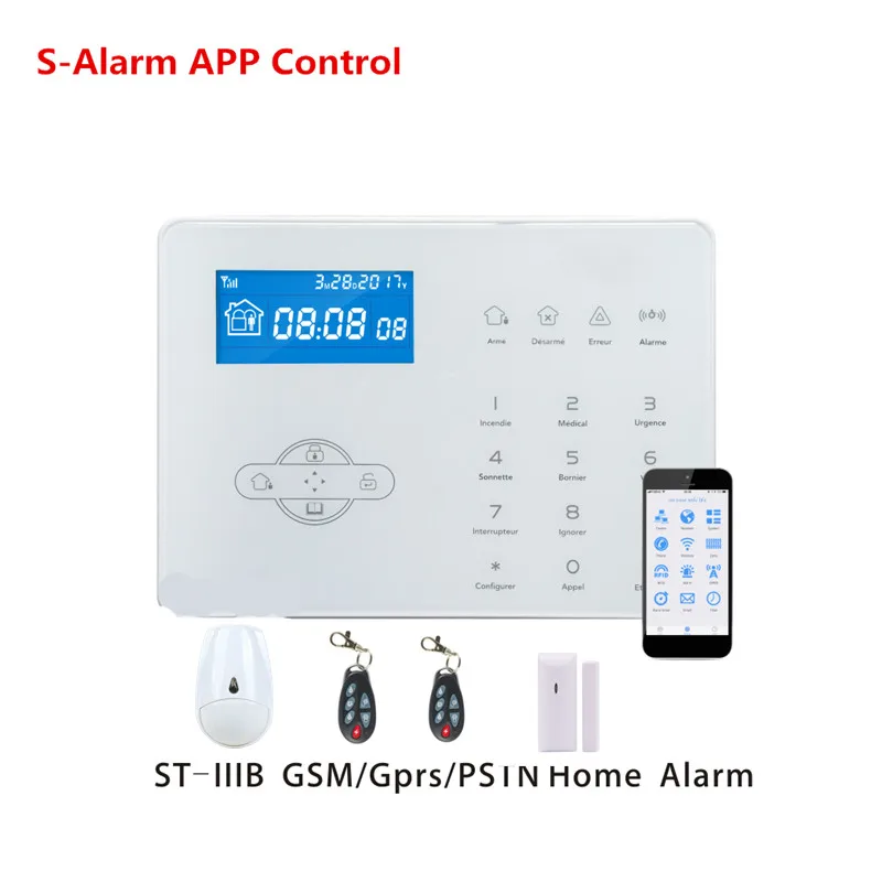 Французская Голосовая подсказка, ST-IIIB, Беспроводная PSTN GSM сигнализация, умная охранная домашняя сигнализация с 32 беспроводными зонами, приложение, дистанционное управление